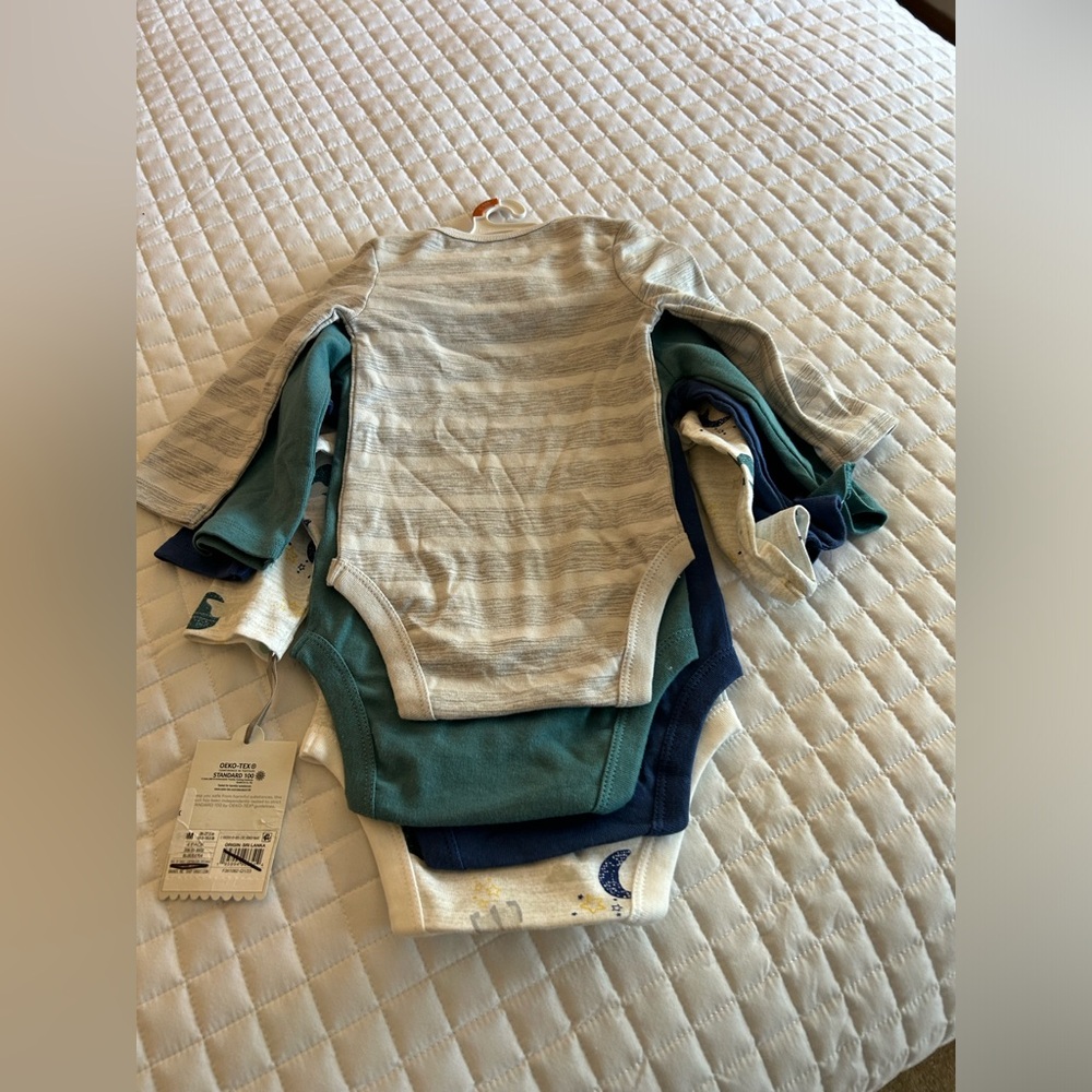 CLOISL600 Little bundle of joy coming soon be ready 4 long sleeve onesie blue